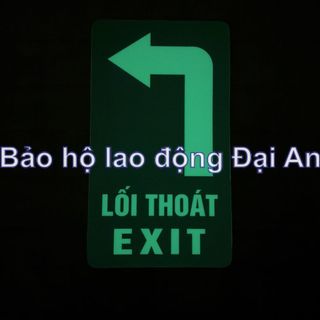 Decal dán chỉ dẫn lối thoát hiểm exit dạ quang (30x17cm)