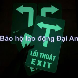 Decal dán chỉ dẫn lối thoát hiểm exit dạ quang (30x17cm)
