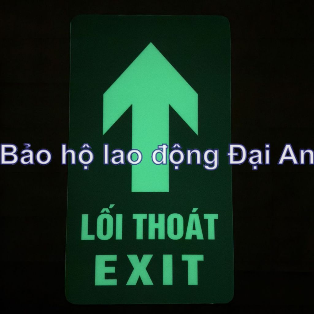Decal dán chỉ dẫn lối thoát hiểm exit dạ quang (30x17cm)
