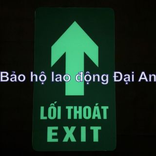 Tấm decal dán chỉ dẫn lối thoát hiểm exit dạ quang