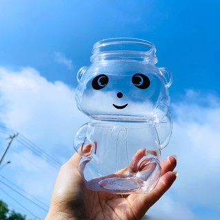 Hũ nhựa pet hình nhân vật hoạt hình gấu trúc 500ml cổ 62mm - dễ thương, tiện lợi