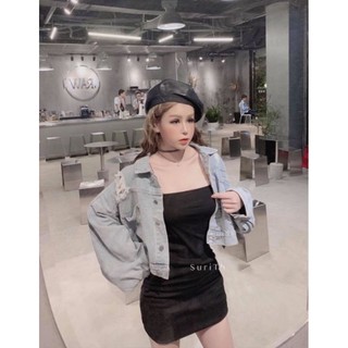 Váy 2 dây ôm body dúm sườn