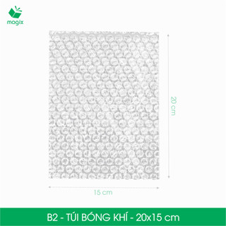 B2 - 20x15 cm - Combo 25 Túi bóng khí chống sốc đóng hàng - Túi gói hàng chống sốc, xốp chống sốc