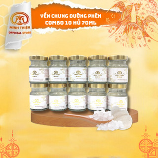 Combo 10 hũ yến chưng sẵn Yến Chưng Đường Phèn Minh Thiện