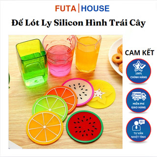 Đế lót ly silicon hình trái cây miếng lót ly cốc trang trí xinh xắn
