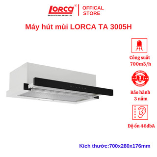 Máy hút mùi bếp lorca ta 3005h âm tủ 70cm - hàng chính hãng cao cấp nhập khẩu, tiết kiệm điện