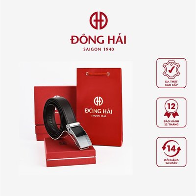 Thắt Lưng Dây Nịt Nam Đông Hải Khóa Tăng Đơ Da Cao Cấp Bản Rộng 35mm Quà Tặng Cao Cấp - NITTDPU480
