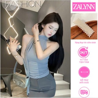 Áo yếm ba lỗ thắt nơ chất thun tăm tôn dáng phong cách nữ tính điệu đà sang chảnh - ZALYNN SM17