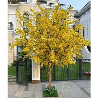 Hoa đào giả - Cành mai vàng (1 mét)