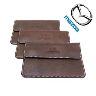 Ví da in dập logo Mazda đựng đăng kiểm, giấy tờ xe ô tô cao cấp