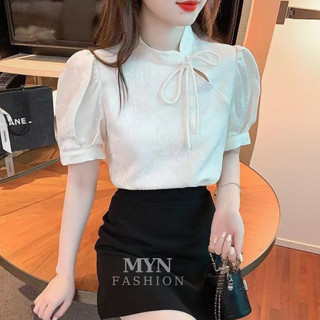 Áo sườn xám cột nơ thiết kế nhẹ nhàng nữ tính phong cách trung hoa Áo sườn xám cổ tàu trung hoa hàng loại siêu đẹp