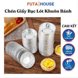 Set 100 chén giấy bạc lót khuôn nướng bánh