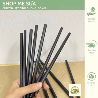 Combo 3 gói ống hút nhựa dùng 1 lần màu đen loại đẹp Free Ship