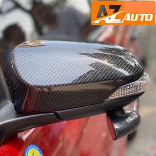 Ốp gương chiếu hậu Vios 2019-2024 vân cacbon - hàng cao cấp