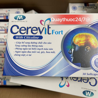CEREVIT FORT GIÚP TĂNG CƯỜNG LƯU THÔNG TUẦN HOÀN NÃO (30 viên )