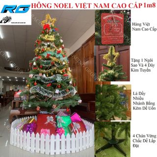Cây Thông Noel 1m8 Kèm Phụ Kiện Trang Trí Hàng Việt Nam Cao Cấp Trang Trí Giáng Sinh Cực Đẹp Mã TNQC