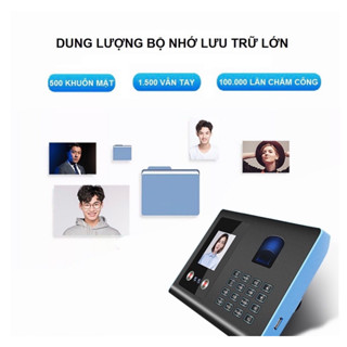  Máy Chấm Công Hỗ Trợ Cả Nhận Diện Khuôn Mặt và Vân Tay AF01  Hỗ trợ tính lương Fultime và Partime Tặng kèm USB 8GB  