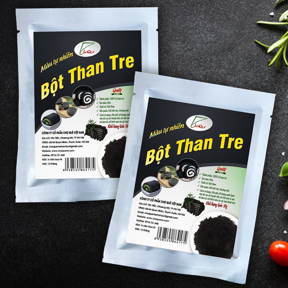 Bột than the nguyên chất tạo màu đen thực phẩm