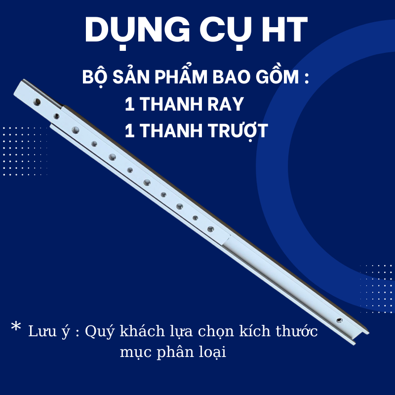 Thanh ray trượt bàn cưa bao gồm thanh ray và thanh trượt