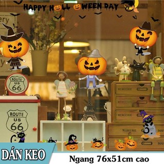 Decal trang trí tường - Halloween Bí Đỏ Vui Vẻ chơi lễ 07