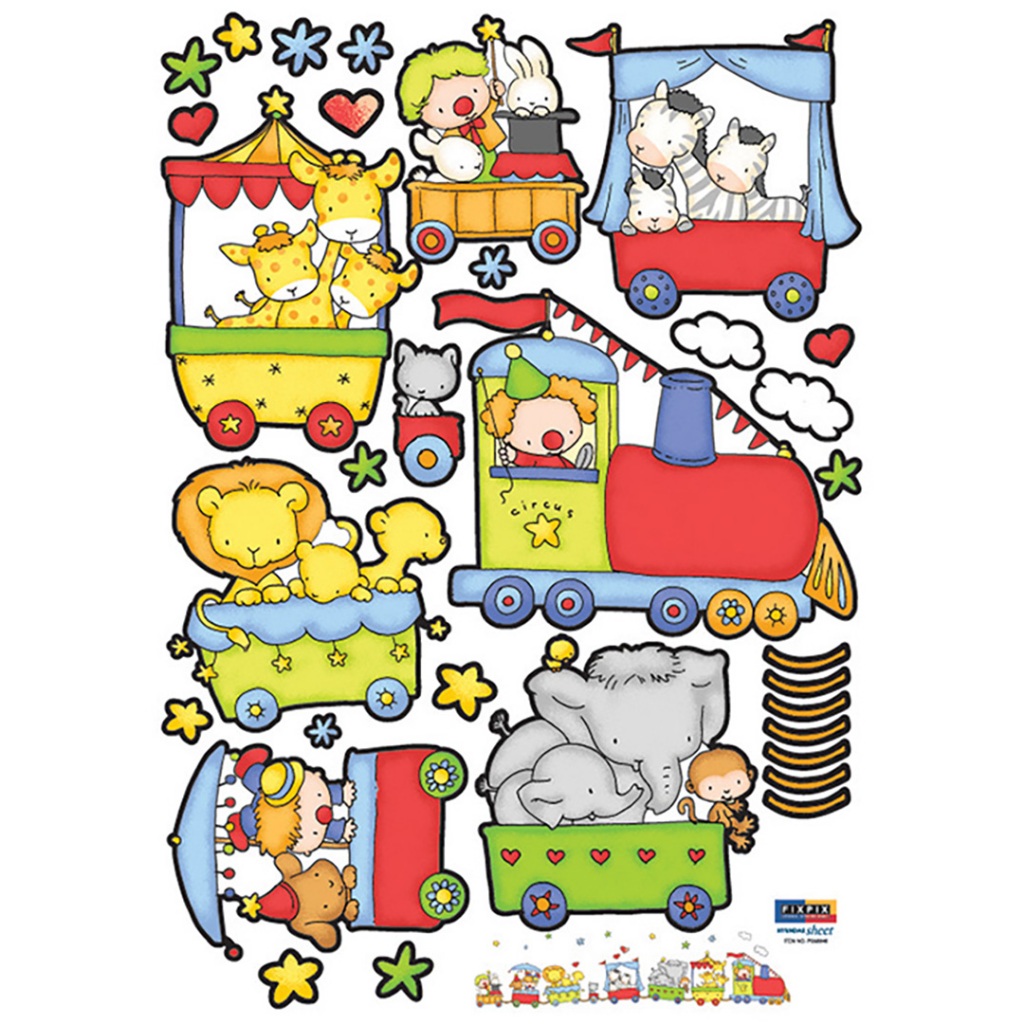 Decal dán tường - Point Sticker - Tranh dán tường hoạt hình Hàn Quốc thương hiệu Huyndaesheet PS-580