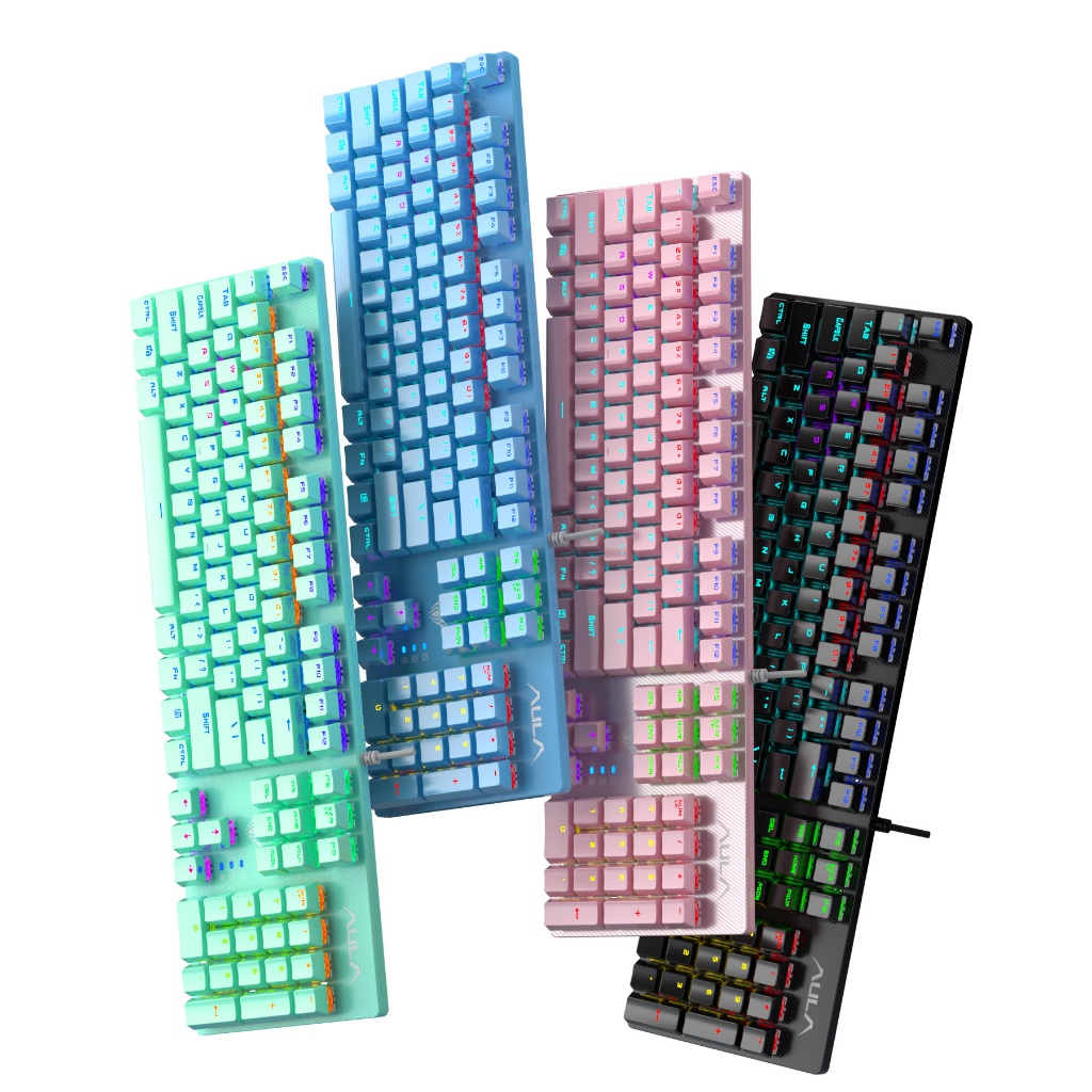 [CHÍNH HÃNG] Bàn phím cơ AULA S2022 PRO Gaming Giá rẻ FullSize Blue Switch LED nhiều chế độ | BigBuy360 - bigbuy360.vn