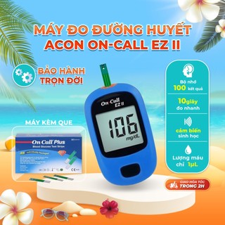 Máy đo đường huyết acon on-call ezii - đo nhanh trong 10s bảo hành trọn đời