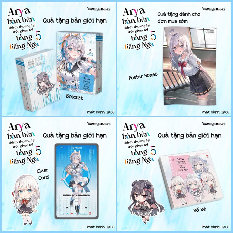 Tiểu Thuyết | Arya Bàn Bên Thỉnh Thoảng Lại Trêu Ghẹo Tôi Bằng Tiếng Nga 5 Limited Boxset + Poster