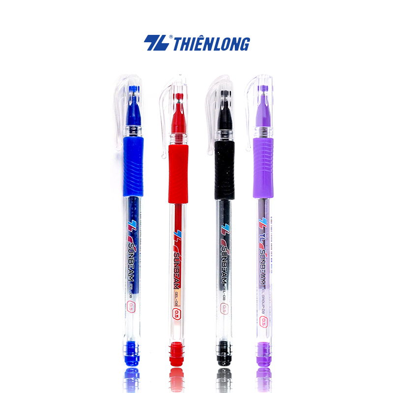 Combo 20 Bút gel Thiên Long Sunbeam GEL-08 - Bút mực nước, ngòi 0.5mm, nét viết êm mượt