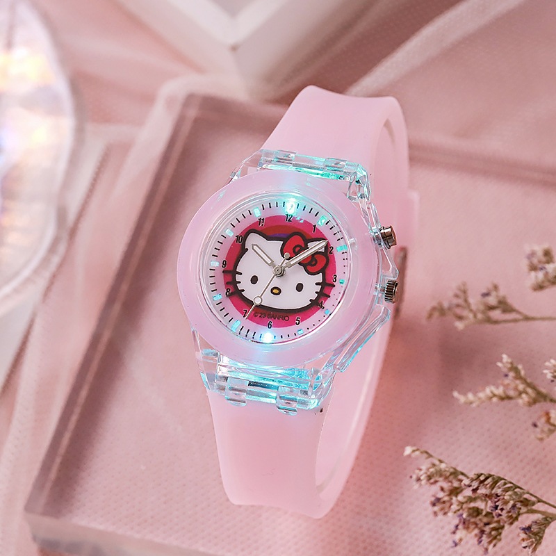 (Chuyên Sỉ) Đồng Hồ Trẻ Em SIPU DH30 Đèn Led 7 Màu Hình Melody Kurome Kỳ Lân Cinnamon Hello Kitty Si