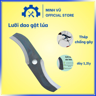Lưỡi dao gặt lúa dạng cong phù hợp các loại máy cắt cỏ thông dụng.