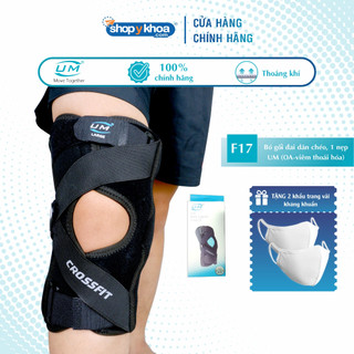 Bó Gối Đai Dán Chéo 1 Nẹp (OA-Viêm Thoái Hóa) F17 [United Medicare] [1 Cái]. Tiêu Chuẩn Châu Âu