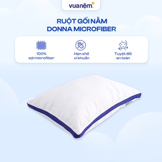 Gối lông vũ nhân tạo Doona Microfiber 45x65cm cao cấp êm ái mềm mại, thoáng khí kháng khuẩn