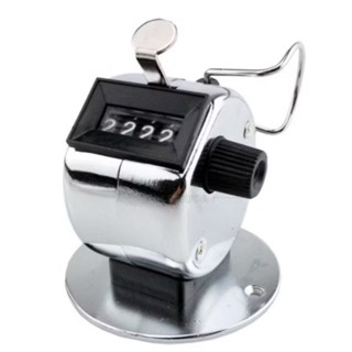 Đếm số lượng, máy đếm số cầm tay có 4 hàng số CHẤT LIỆU INOX , dụng cụ đếm số lần đa năng có chân đế