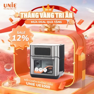 Nồi chiên không dầu đa năng UNIE UE-1000 công suấ 1800W dung tích lớn 12L, phụ kiện đa dạng, BH 12T