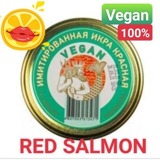 Trứng cá hồi chay 100g vegan 100% nhập khẩu Nga