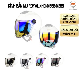 Kính Royal Chính Hãng Mũ 3/4 M268, Royal XH01, Ego E3,Royal M668, Royce XH01, Bảo Hành 6 Tháng.