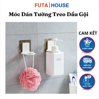 Móc dán tường treo chai dầu gội, sữa tắm, xà phòng, nước rửa tay/ giá gắn tường nhà tắm