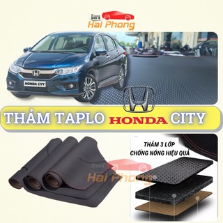 Thảm taplo Honda City 2015 - 2024 dập vân Cacbon cao cấp, chống nóng ô tô hiệu quả