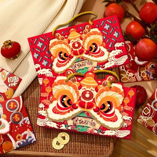 Combo 10 hộp đựng bánh trung thu 2 bánh lân 150g - 250g