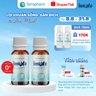 [Bộ đôi] Men vi sinh IMIALE cải thiện tiêu hóa, biếng ăn, tăng đề kháng từ Đan Mạch - 2 lọ x 8ml