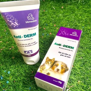 THUỐC CHUYÊN TRỊ GẺ, VIÊM DA DÀNH CHO CHÓ MÈO ANTIDERM – XUDAPET TTG9051