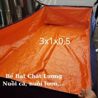 BỂ BẠT NUÔI CÁ, ỐC, ẾCH , LƯƠN ĐỦ KÍCH THƯỚC - bạt dày