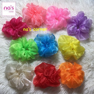[HOT TREND] Scrunchies cột tóc voan kính trơn buộc tóc vải