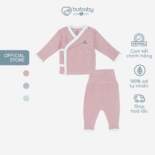 Bộ dài tay cài chéo Stripy cho bé trai bé gái sơ sinh - Siro BSR1108ST | Quần áo BU Baby chính hãng