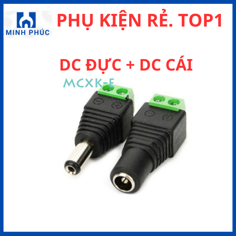 Jack nguồn DC đực và Jack DC cái