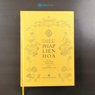 Sách Kinh Diệu Pháp Liên Hoa (Kinh Pháp Hoa, bản cao cấp bìa vàng) - tái bản