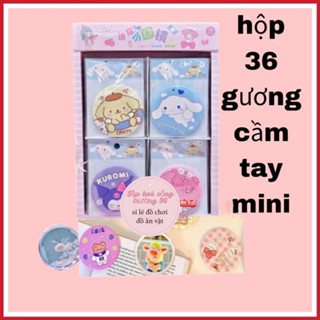 Hộp 36 gương mini tròn cầm tay, gương bỏ túi tiện dụng