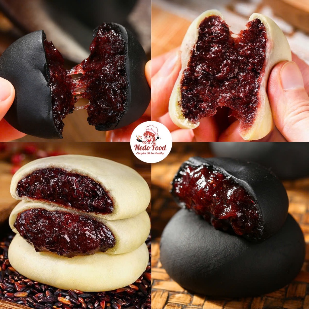 Combo bánh gạo lứt mix vị Nedo Food bánh gạo lứt đậu đỏ, bánh gao lứt dâu tằm không đường ăn kiêng giảm cân healthy