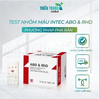 Mẫu Test Thử Nhóm Máu InTec ABO & RhD Hàng Chính Hãng, Giao Hoả Tốc, Phân Biệt Nhóm Máu Dùng Tại Nhà
